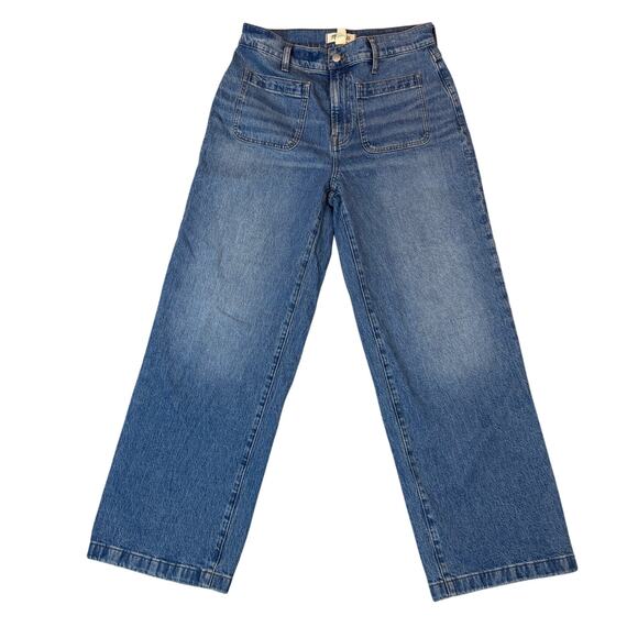 Womens Madewell The Perfect Vintage Wide Leg Jeans Size 29  Blue  Zip Fly - Picture 1 of 9